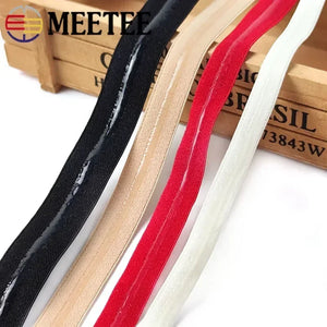 5M Meetee 8/10/15/20/25mm Elastic Band for Underwear Silicone Non-slip Stretch Rubber Bra Belt Strap Tapes DIY Sewing Accessory