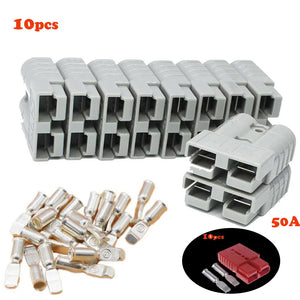 10 Pieces Genuine Anderson Plug Connector Suitable For Forklift Battery Connector 50A 6AWG Caravan Trailer Solar 4x4 Truck