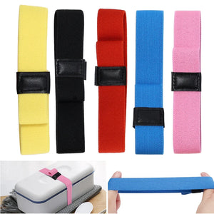 Colorful Elastic Bento Straps Fixing Rope for Lunch Box Bento Food Container Bands Adjustable High-stretch Lunchbox Strap