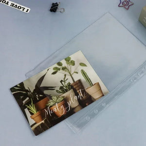 30pcs Budget Binder Top Loading Clear Frost PVC Envelope Pouch Zipless Loose Leaf Binder Pocket A5 A6 A7 Binder Envelope Refills