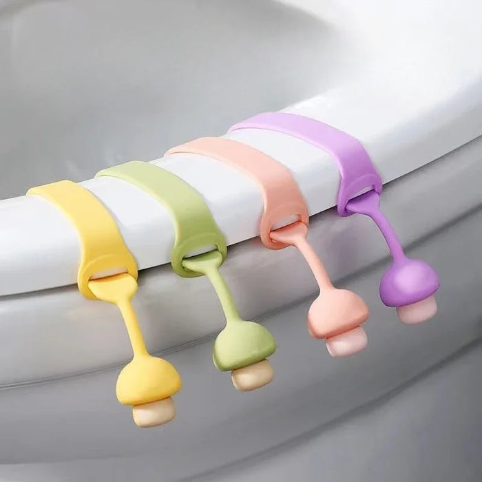 Creative Mushroom Toilet Lid Lifter Silicone Non-slip Adjustable Toilet Lid Handle Avoid Touching Bathroom Toilet Seat Accessory