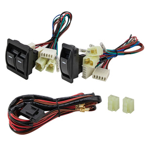 Universal 12V 12A Auto Car Power Window Switch Lift Regulator Kit with Wiring Harness For 2 Doors Car Truck SUV Parts