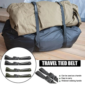 Travel Tied Belt 2Pcs Nylon Cargo Tie Down Luggage Lash Belt Strap Camping Hiking Cargo Storage Belt Buckle