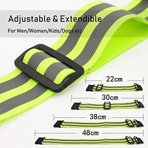 Running Reflective Arm Bands for Wrist Ankle Leg Reflector Armband Night Cycling Safety Light Tape Bracelet Strap