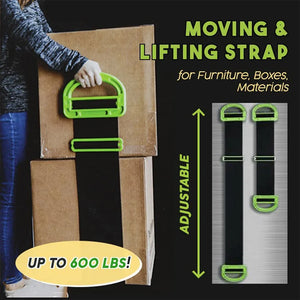 Moving Lifting Straps Adjustable Moving Belt Carrying Straps with Handle Suport 600Lbs Heavy Object for Furniture Appliances