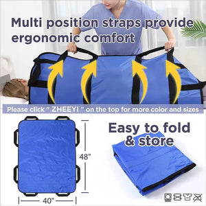 Household Soft Stretcher Transfer Belt Positioning Bed Strap Pad Transport Mat for Elderly Disabled Turning Lifting Moving