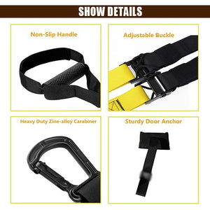 Adjustable Hanging Training Strap Gymnastics Fitness Band Chest Exercise Strap Pull Rope Resistance Band Set Home Gym Equipment