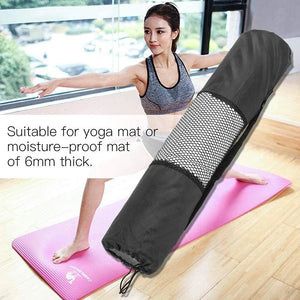 Yoga Mat Bag Exercise Carrier Nylon Mesh Center Adjustable Strap Pilates Fitness Body Building Sports