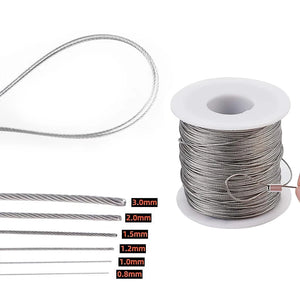 5/10m stainless steel wire rope 7*7 structure soft fishing cable lifting rope lifting rope pull rope drying rack wire rope