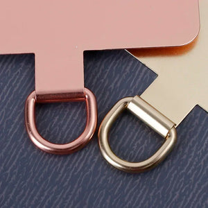 3/2/1Pcs Stainless Steel Hanging Clip Anti-Lost Metal Phone Lanyard Tether Tab Card Ultra Thin Cell Phone Sling Piece Patch