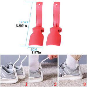 2pcs Shoe Pulle Portable Lazy Shoe Lifter Easy on And Off Shoes Accessorie Tool Shoe Helper Unisex Shoehorn for Children Elderly