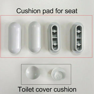 6pcs Antislip Gasket Toilet Seat Bumper Shock Absorber Toilet Seat Cushion Pad Buffers Bathroom Toilet Seat Lifter Kits