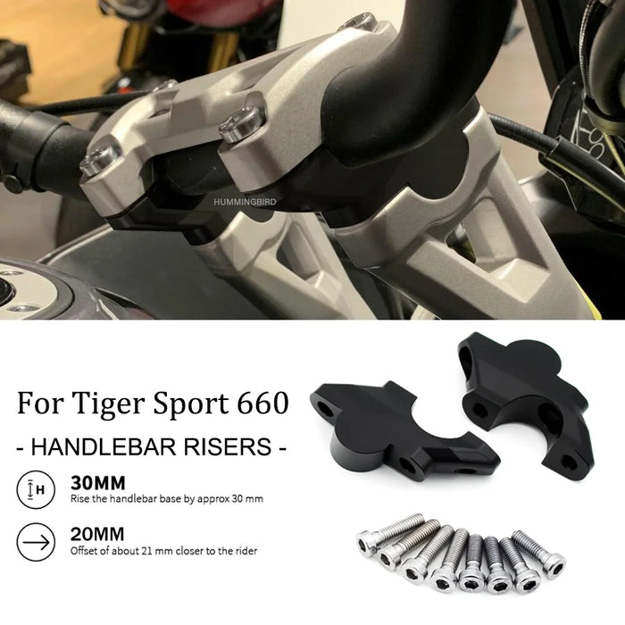 For Tiger Sport 660 Accessories Handlebar Riser Motorcycle Lifting Handlebar Clamp Extend Adapter Sport660 2022 - 2023