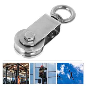 Cable Wear-resistant Ring Pulley Ring Lifting Block Rust-proof Sturdy Hoist Wear-resistant Ladder Fitness