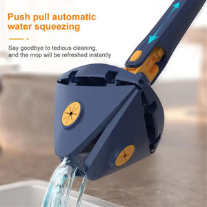 Triangle Hand Wash Mop Telescopic Mop Cleaning 360° Telescopic Rotary Mop Squeeze Mop For Cleaning Corners Home Accessories