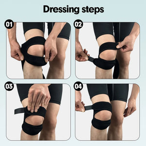 1Piece Adjustable Patella Knee Strap with Double Compression Pads Knee Support Running Basketball Football Cycling Tennis Yoga