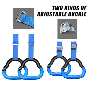 Gymnastics Rings Adult Kid Non-Slip Rings With Swing Adjustable Straps Pull-up Stretching Workout Gymnastics Fitness Equipment