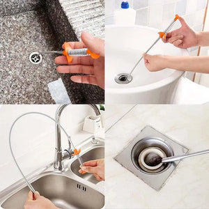 60/90cm Spring Tube Unclogging Grab Picker Snake Cable Auxiliary Grab Drain Auger Sink Toilet Tool Sewer Cleaning Hook