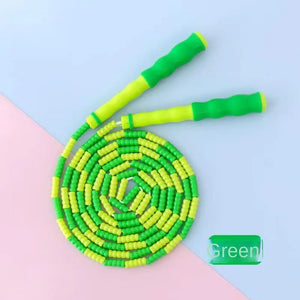 Signable Segmented Fitness Jump Rope No Knots Soft Bead Soft Bead Skipping Rope Durable Adjustable Length Children Gifts