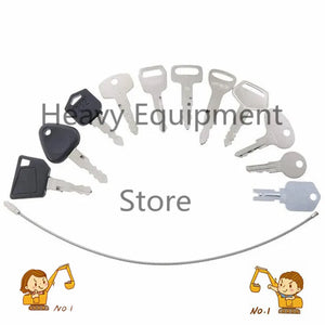 11 Keys Forklift Key Set for Yale For Cat Clark For Komatsu For Toyota For Doosan Nissan Hyster For JCB 12343 1A X7 787 new