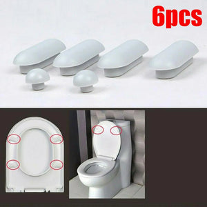 6pcs Antislip Gasket Toilet Seat Bumper Shock Absorber Toilet Seat Cushion Pad Buffers Bathroom Toilet Seat Lifter Kits