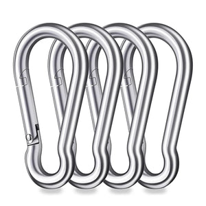 M4 M5 M6 M8 M10 304 Stainless Steel Spring Snap Hook - Key Ring Buckle Outdoor Safety Hook Hoist Buckle Chain Buckle Pet Rop