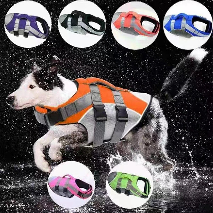 Dog Life Jacket Swimming Vest Lightweight Pet Lifesaver with Lift Handle Leash Ring Puppy Safety Vest for Small Medium Large Dog