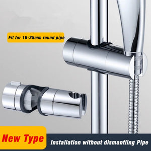 Adjustable Lift Rod Rail Slide Bracket 18-25mm Shower Head Holder 360° Rotation 22mm Clamp Sprinkler Heads Mounting Brackets