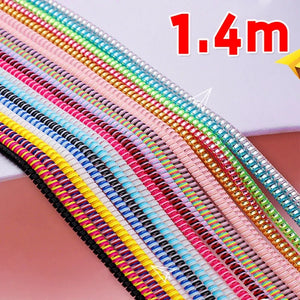 1.4m Color Spiral USB Wire Protector Flexible Anti-break Spring Protection Rope for USB Charging Cable Earphone Data Line Winder