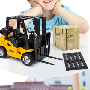 Dropshipping!! Forklift  Inertia Toy Burrs-free Excellent Workmanship Fadeless Pull Back Forklift  Inertia Toy for Kids