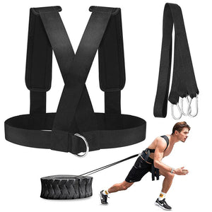 Fitness Sled Harness Tire Pulling Harness Resistance Band Training Fitness Training Vest Strap for Men Women Gym Workout