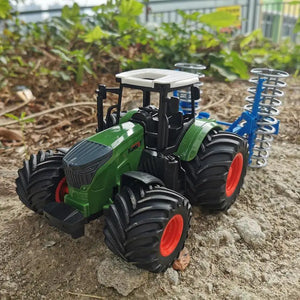 Farm Tractor with Trailer Inertia Toy Forklift Transport Truck Sprinkler Model Simulation Game Boy Kids Toy Gifts