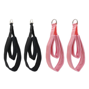 2Pcs Pilates Double Loop Straps D Rings Straps Yoga Exercise Equipment Home Gym Stretch Exercise Band Waist Back Leg Yoga Straps