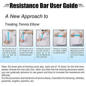 Hand Exerciser Flexible Bars for Physical Therapy - Alleviates Tendonitis Pain and Enhances Grip Strength -for Elbow Pain Relief