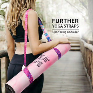 Yoga Mat Strap Belt Adjustable Sports Sling Shoulder Carry Strap Belt Exercise Stretch Gym Sports Fitness Elastic Yoga Belt