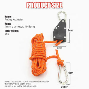 4PCS Camping Tent Tie Down Tightener Fastening Pulley Adjustable Ratchet Hangers Awning Rope Ratchet Hangers Tightening Straps