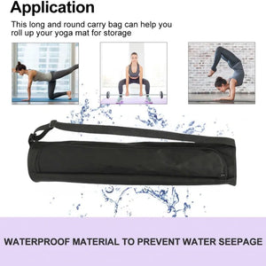 Exercise Yoga Mat Bag Full-Zip Canvas Waterproof Yoga Mat Carry Bag Storage Bag Yoga Mat Holder with Adjustable Shoulder Strap