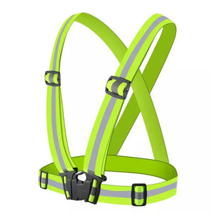 Universal Reflective Straps Night Running Riding Clothing Vest Adjustable Safety Vest Elastic Band Reflective Safety Jacket