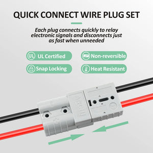 High Current For Anderson Battery Power Connector 50A 120A 175A 350A 600V Double Pole Connector Plug For UPS Electric Forklift