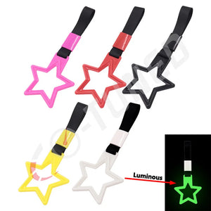 1Pcs JDM Tsurikawa Ring Creative Five Point Star Car accessories Car tow strap Static device Warning ring Indoor Decoration