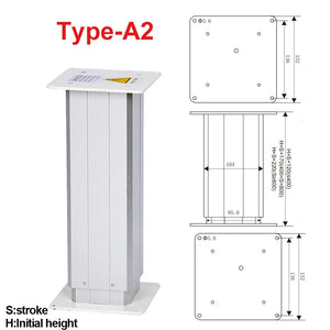 Electric Lifting Column 2500N DC24v Motor Tatami Underfloor RV Car Table Leg Adjustable Height Desk Linear Actuator