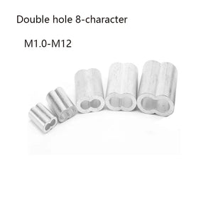 5/10/25/50/100/200/500pcs Aluminum Sleeve Wire Crimp Sleeve Wire Ferrules Cord Lock Aluminum Cable Stopper Crimp Rope Hardware