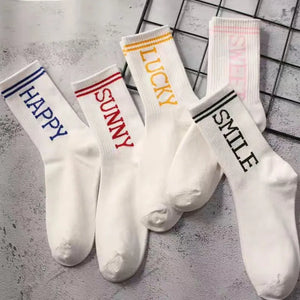 5pairs/lot Wholesale Men Socks Funny  Colorful Happy Personality Hip Hop Street Skate Harajuku Casual Socks women Cheap