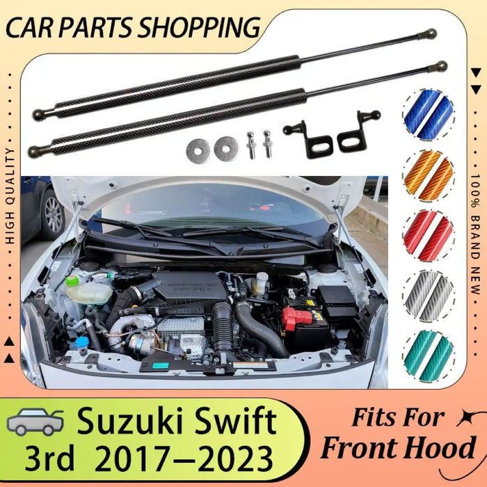 For Suzuki Swift A2L 2017-2023 Suzuki Swift Sport ZC33S Hood Bonnet Piston Rods Gas Struts Cylinders Lift Support Shock Dampers