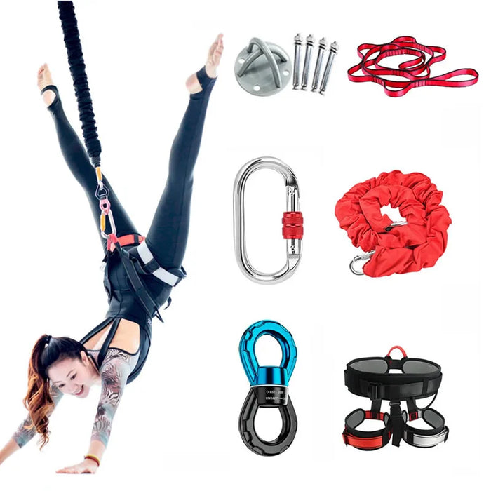 Bungee Dance Resistance Bands Fitness Aerial Yoga Cord Pilates Elastic Suspension Sling Anti-gravity Yoga Trainer Pull Rope