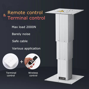 Electric Height Adjustable Lifting Column Set IPTT-360 440mm Stroke Length DC12/24V With Wireless Controller Large aluminum post