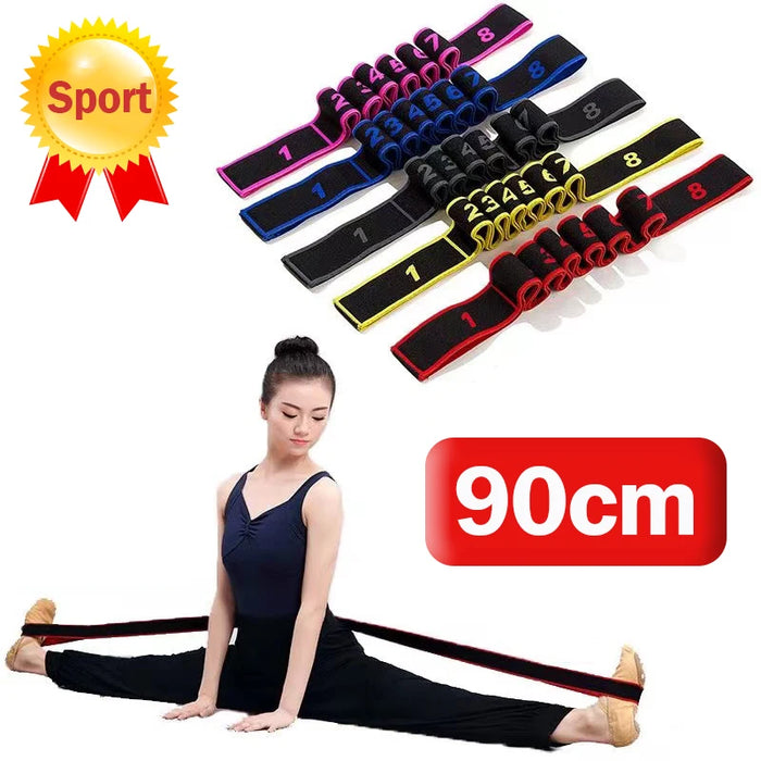 Yoga Stretch Resistance Bands High Elasticity Multi-Segment Dance Yoga Stretching Belt Sport Pilates Fitness Exercise Pull Strap