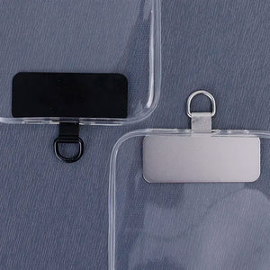 3/2/1Pcs Stainless Steel Hanging Clip Anti-Lost Metal Phone Lanyard Tether Tab Card Ultra Thin Cell Phone Sling Piece Patch