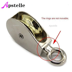 Apstelle 36/52/75mm DIY Zinc alloy Swivel Fixed Pulley Sheave Lift Hoist Rope Hanging Single