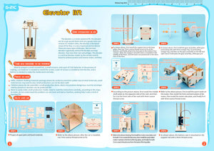 DIY Wooden Elevator Principle Science Toys Teenager Assembled Electric Lift Toys Experiment Material Kits for Kids Educational